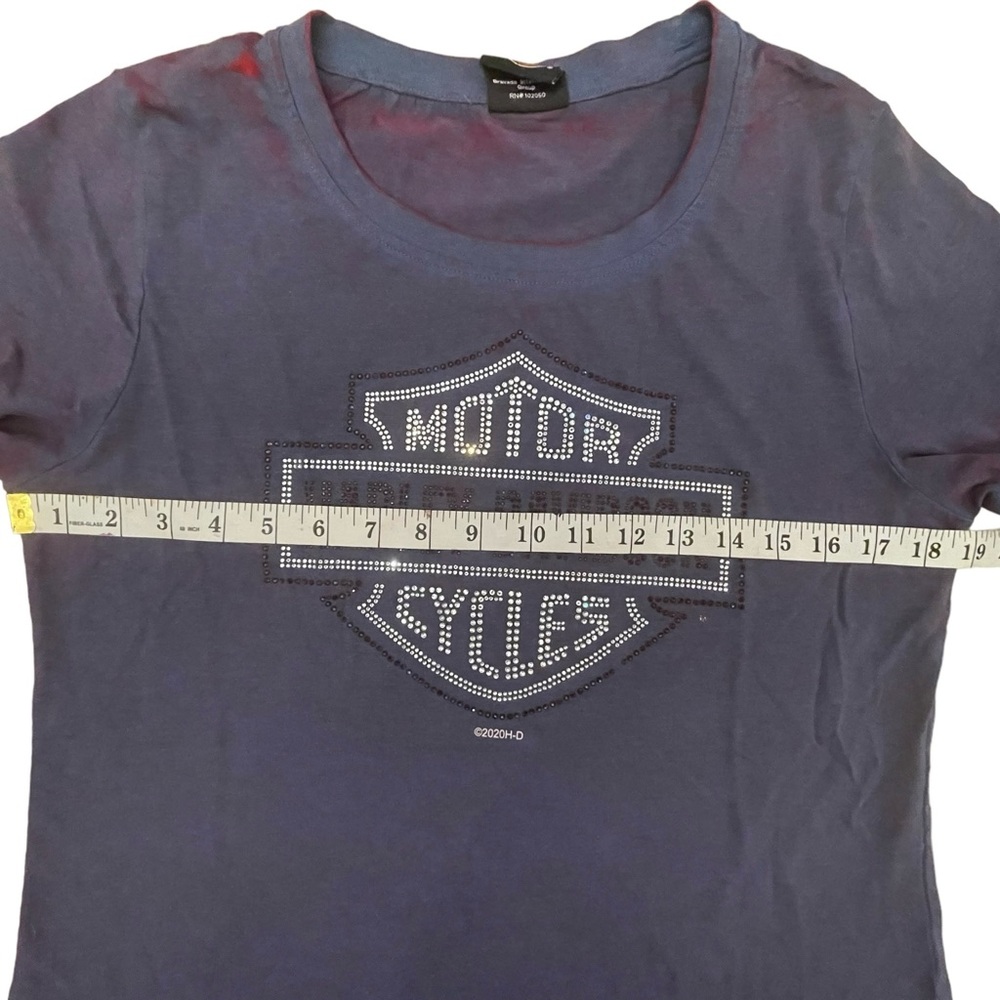 Harley Davidson Rhinestone Detailed T-Short - Picture 8 of 10